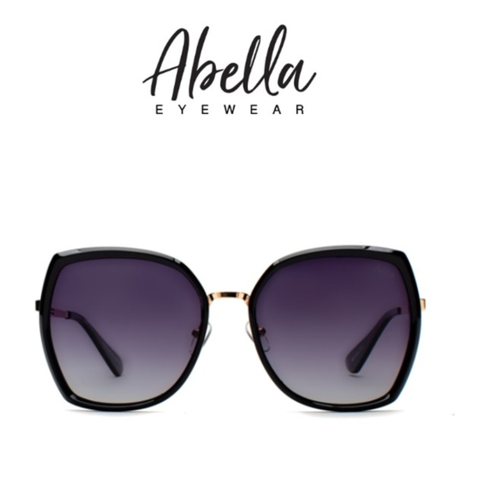 Abella Black Quinton Oversized Sunglasses, NIB